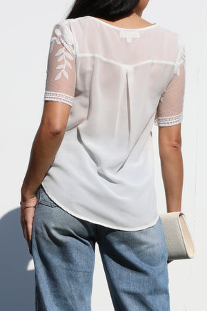 DD4365, ROUND NECK LACE TOP