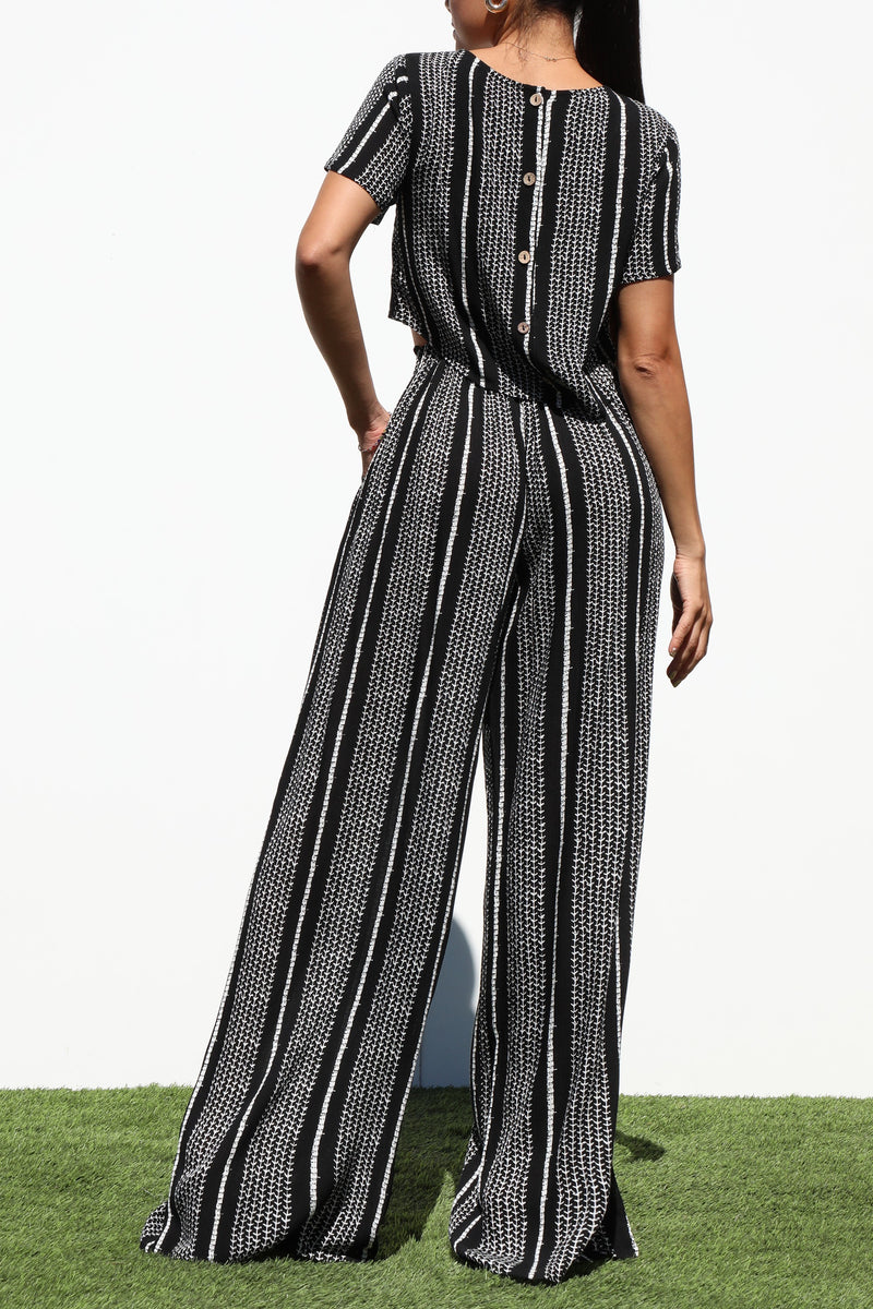 DD6993, PRINTED WOVEN TOP AND PANTS SET