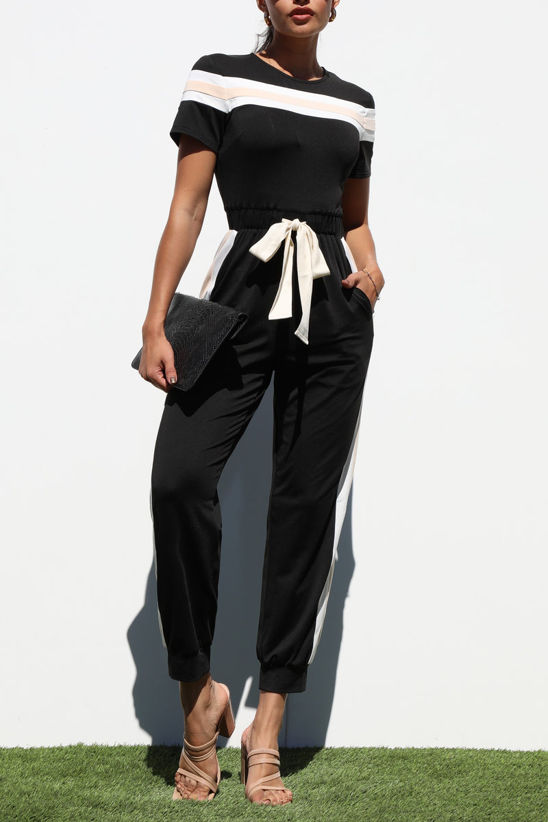 DD6990, BLOCK KNIT JUMPSUIT