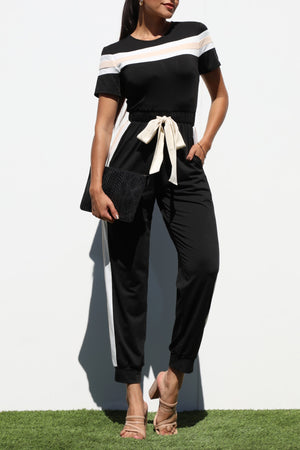 DD6990, BLOCK KNIT JUMPSUIT