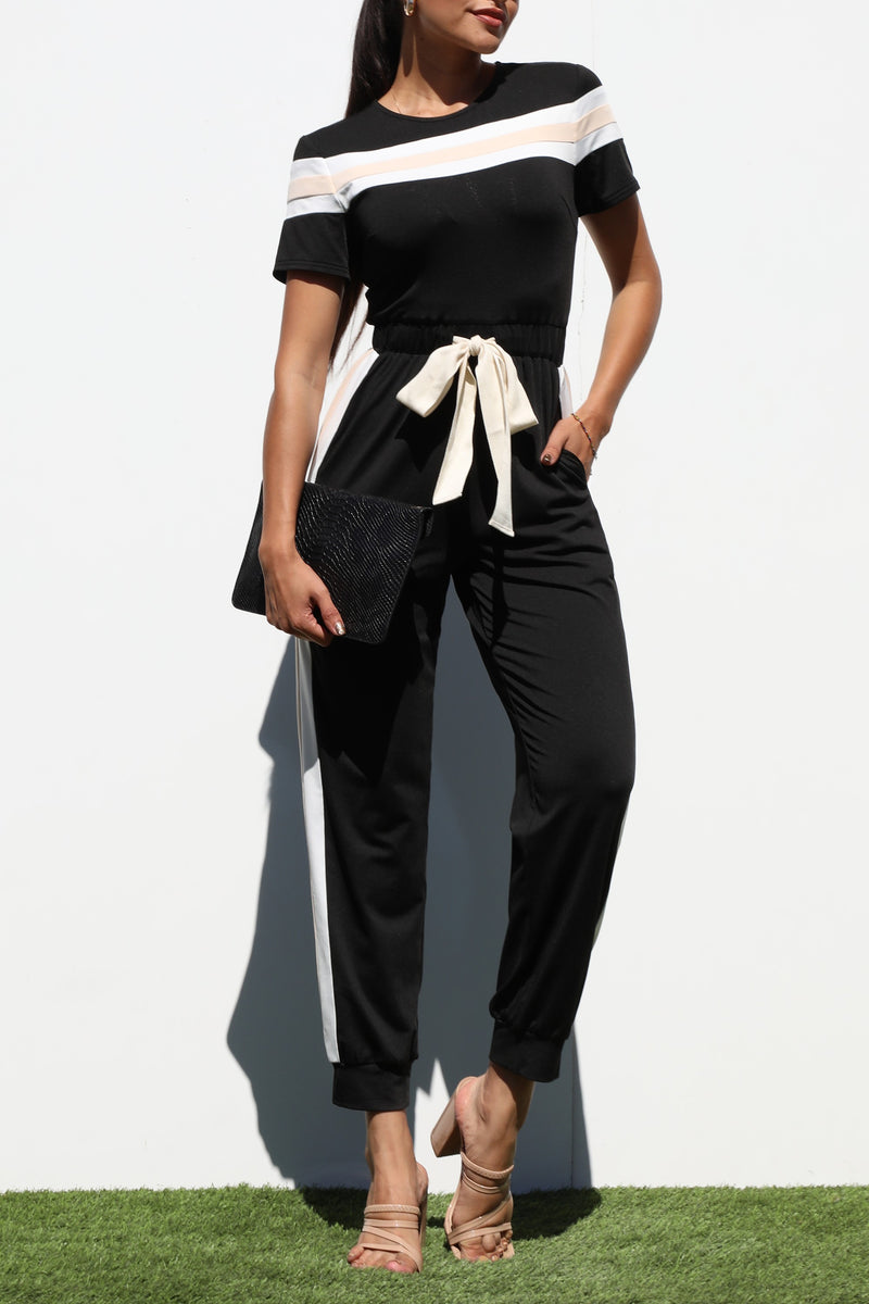 DD6990, BLOCK KNIT JUMPSUIT