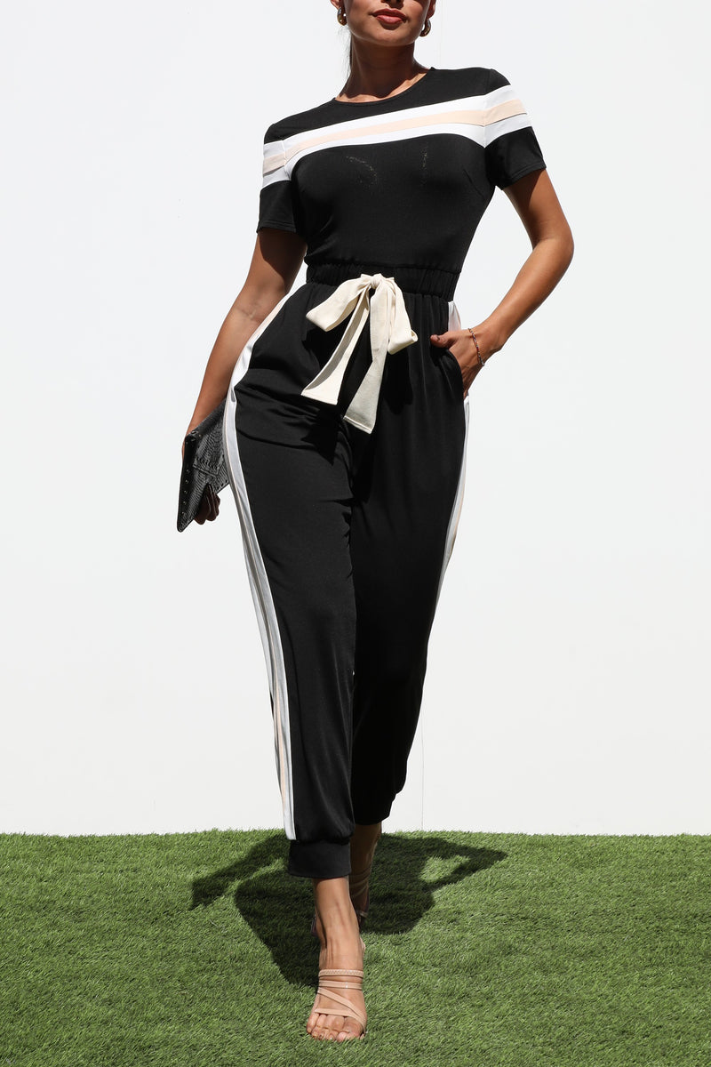 DD6990, BLOCK KNIT JUMPSUIT