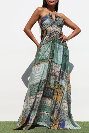 DD7107, V NECK WOVEN MAXI DRESSES