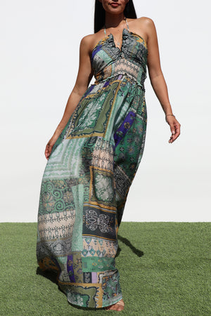DD7107, V NECK WOVEN MAXI DRESSES