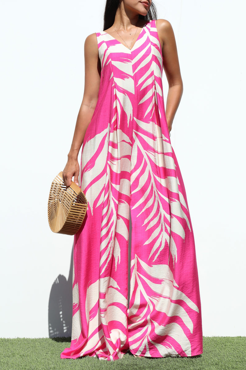 DD7233, LOOSE FIT WOVEN JUMPSUIT