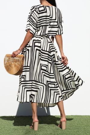 DD7191, LOOSE FIT TOP AND SKIRT SET
