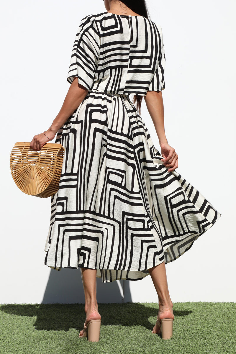 DD7191, LOOSE FIT TOP AND SKIRT SET