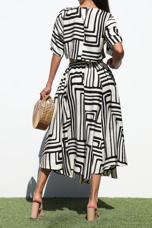 DD7191, LOOSE FIT TOP AND SKIRT SET