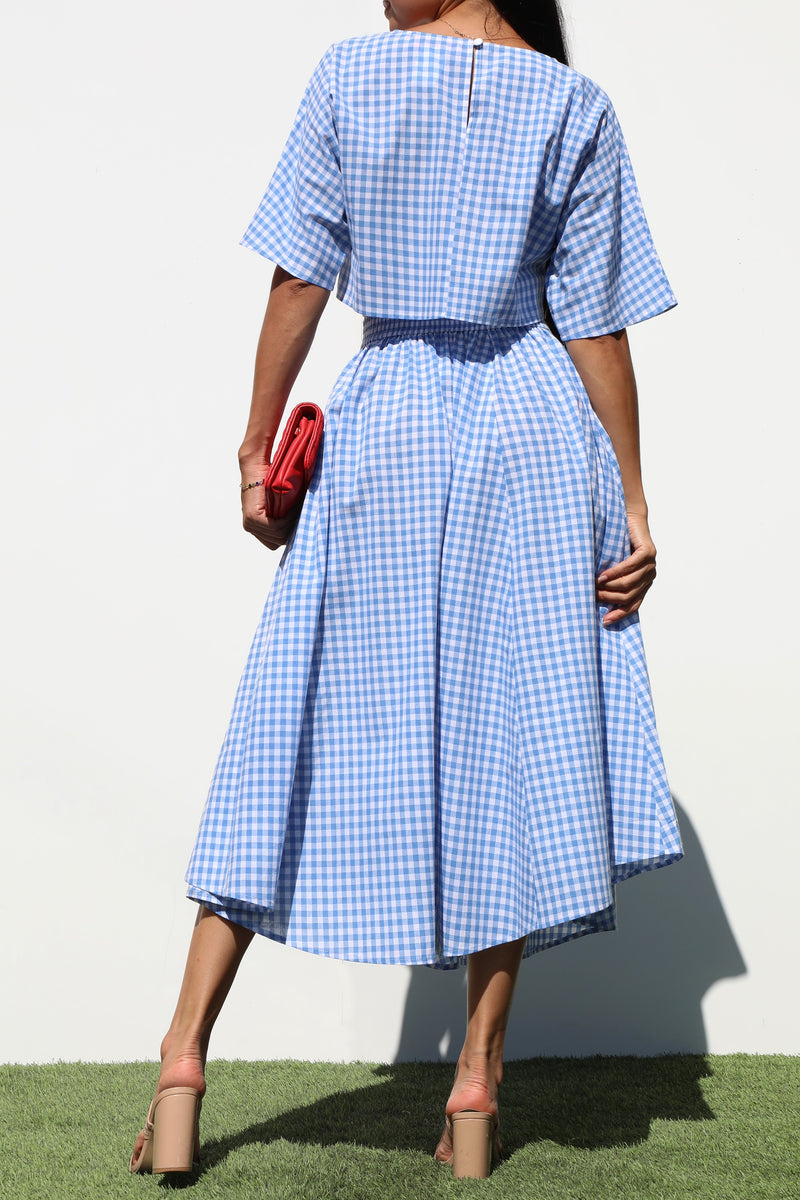 DD7236, LOOSE FIT TOP AND SKIRT SET