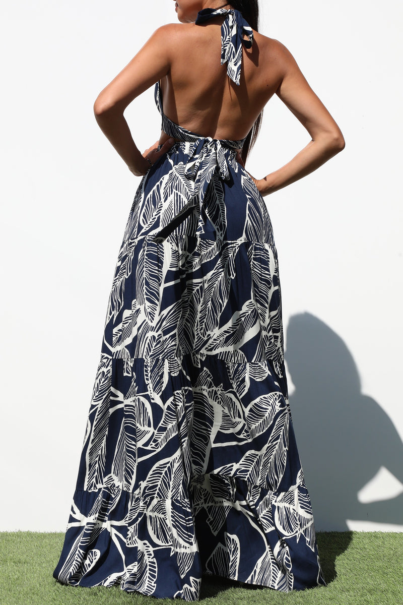 DD7237, HALTER NECK WOVEN MAXI DRESSES