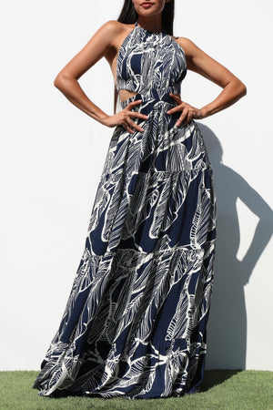 DD7237, HALTER NECK WOVEN MAXI DRESSES