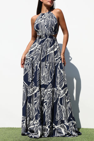 DD7237, HALTER NECK WOVEN MAXI DRESSES