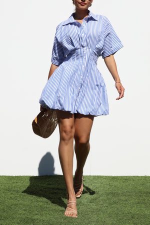 DD7136, BUBBLE MINI WOVEN DRESS