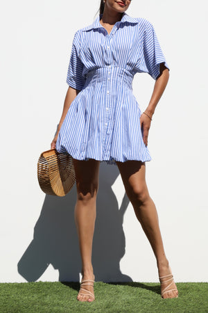 DD7136, BUBBLE MINI WOVEN DRESS