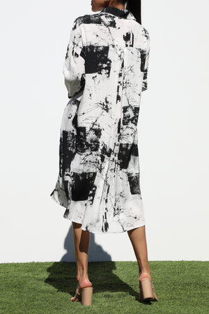 DD2142, BUTTON DOWN WOVEN SHIRT DRESS