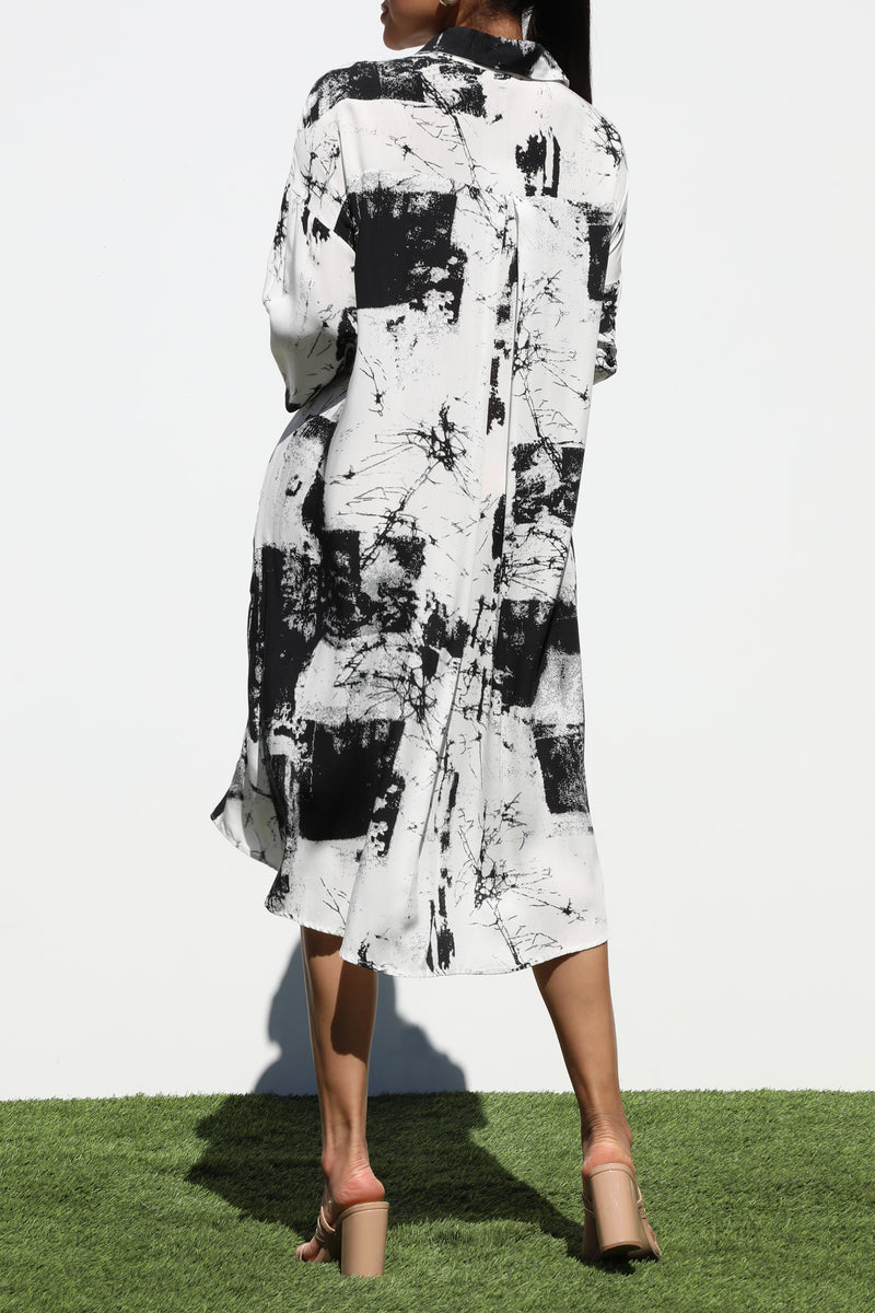 DD2142, BUTTON DOWN WOVEN SHIRT DRESS