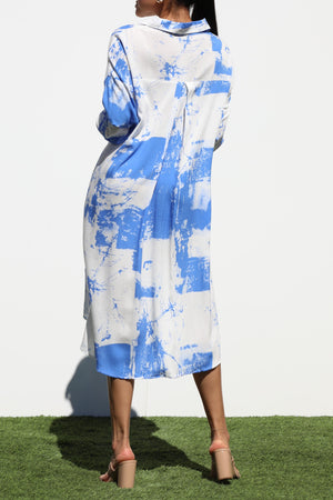 DD2142, BUTTON DOWN WOVEN SHIRT DRESS