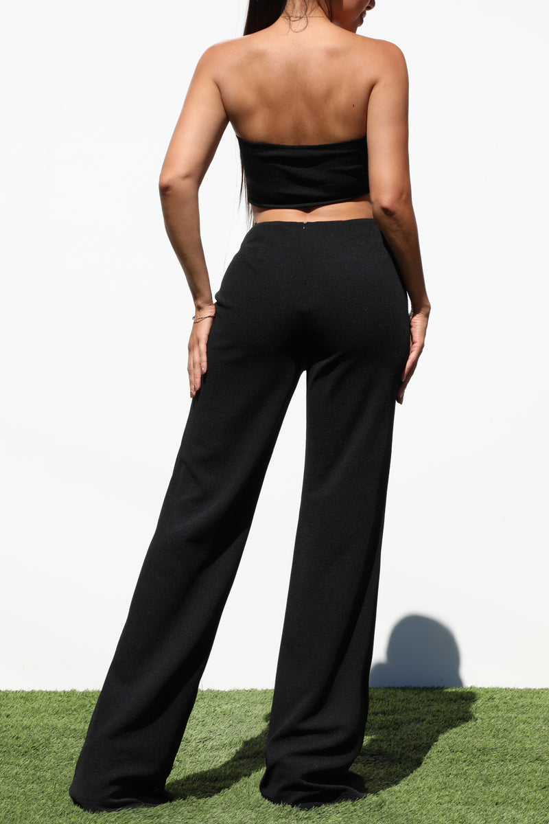 DD3652, KNOTTED KNIT TOP AND PANTS SET