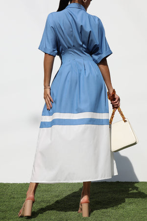 DD7258, DENIM BUTTON DOWN WOVEN DRESS