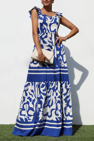 DD7197, PRINTED WOVEN MAXI DRESS