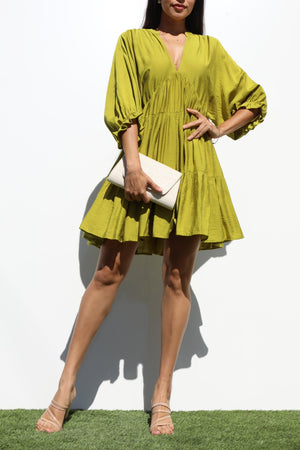 DD7284, LOOSE FIT WOVEN MINI DRESS