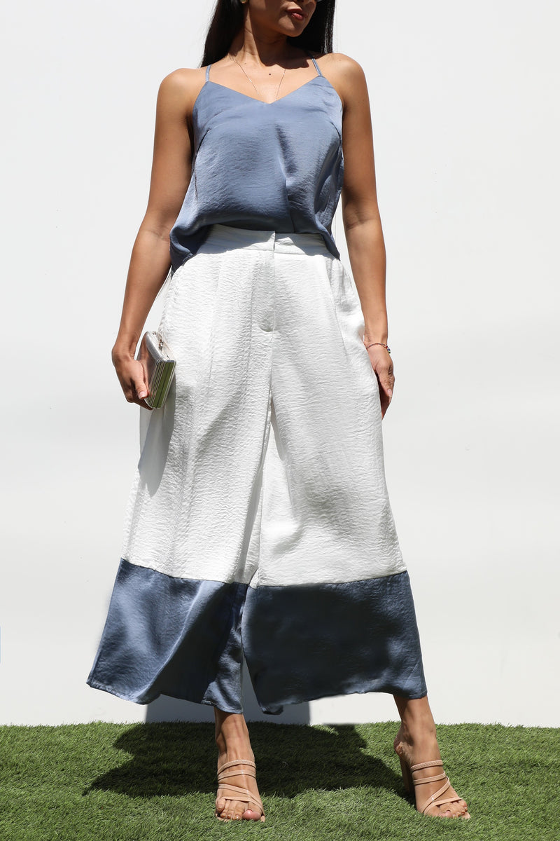DD7205, LOOSE TOP AND WOVEN PANTS SET