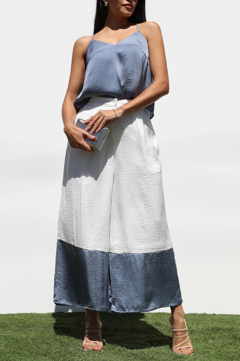DD7205, LOOSE TOP AND WOVEN PANTS SET