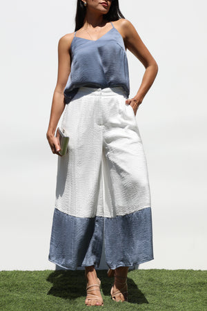 DD7205, LOOSE TOP AND WOVEN PANTS SET