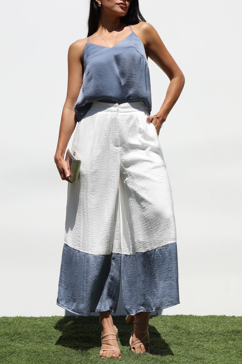 DD7205, LOOSE TOP AND WOVEN PANTS SET