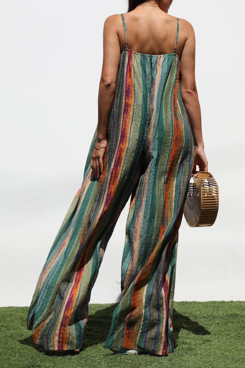 DD7324, LOOSE FIT WOVEN JUMPSUIT