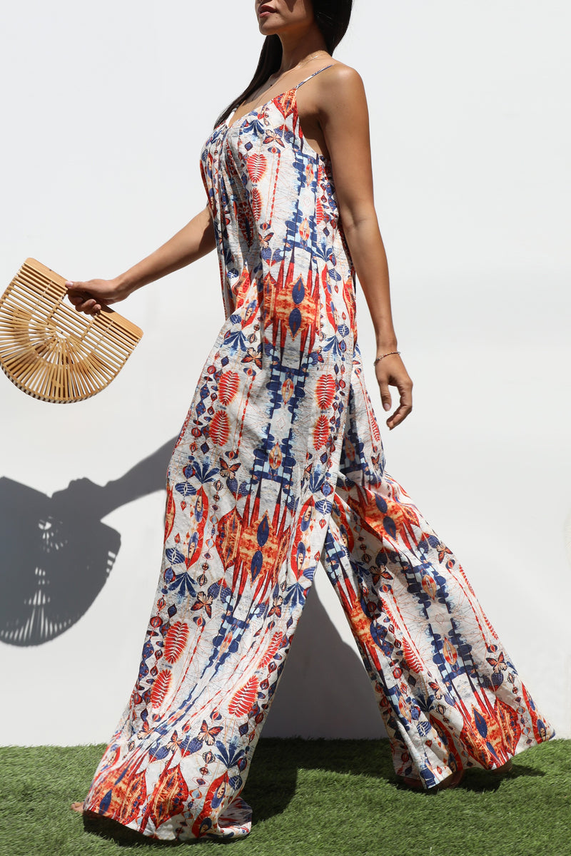 DD7324, LOOSE FIT WOVEN JUMPSUIT