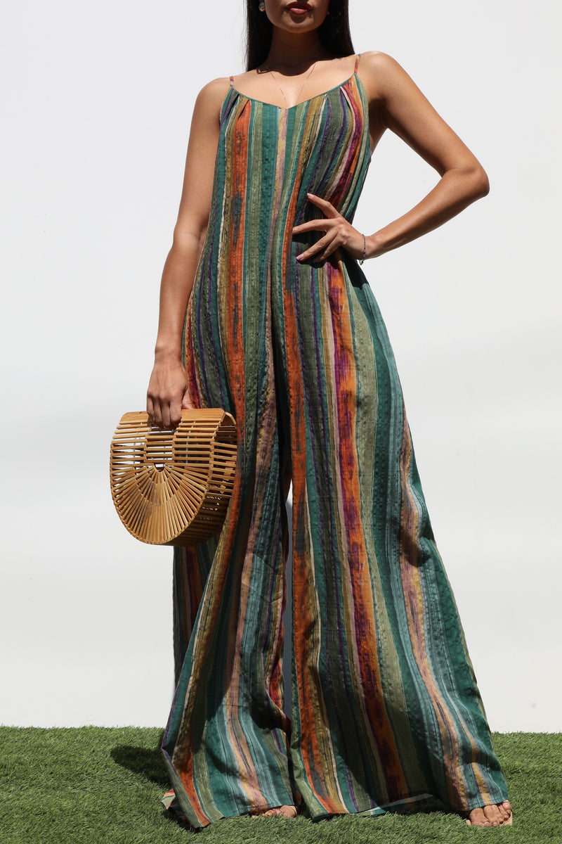 DD7324, LOOSE FIT WOVEN JUMPSUIT