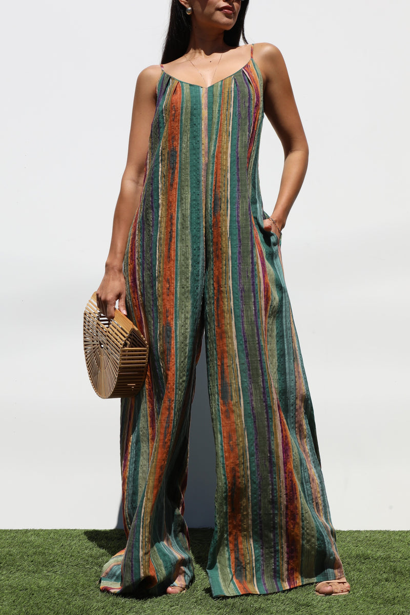 DD7324, LOOSE FIT WOVEN JUMPSUIT