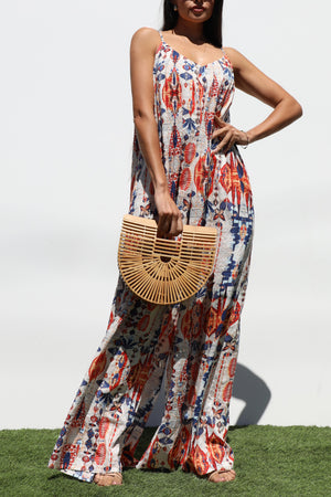 DD7324, LOOSE FIT WOVEN JUMPSUIT