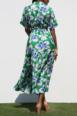 DD7223, PRINTED WOVEN MIDI DRESS