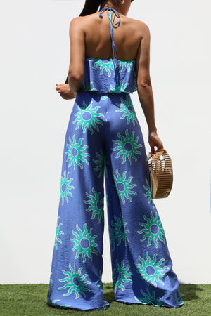 DD7317, RUFFLED WOVEN JUMPSUIT