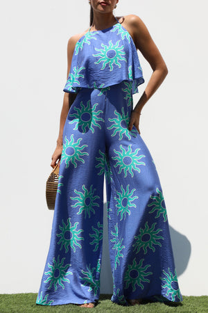 DD7317, RUFFLED WOVEN JUMPSUIT