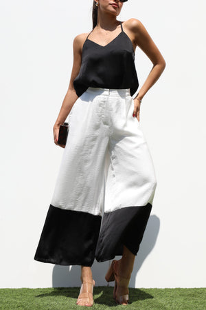 DD7205, LOOSE TOP AND WOVEN PANTS SET