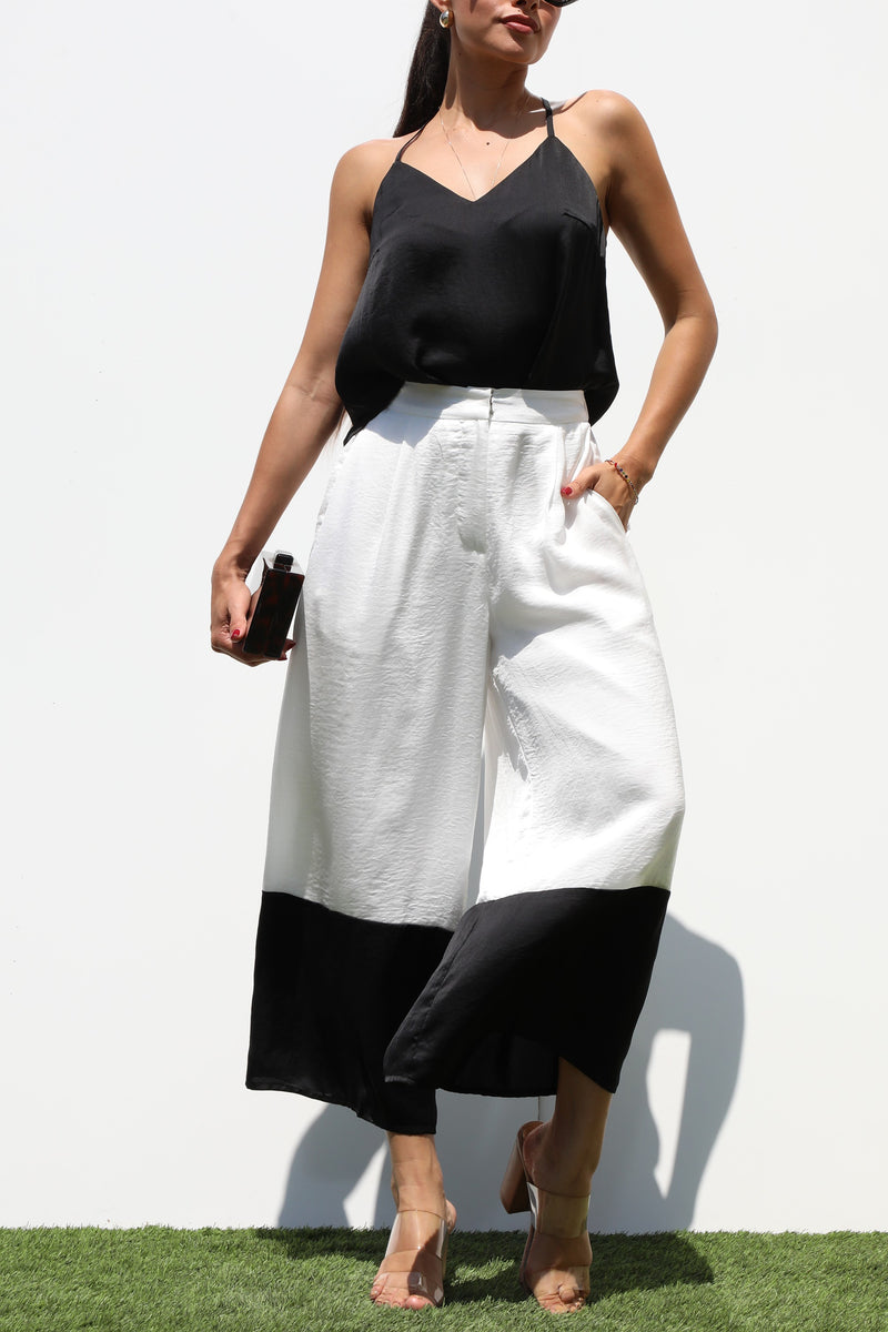 DD7205, LOOSE TOP AND WOVEN PANTS SET