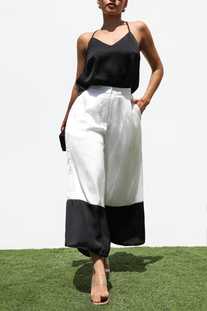 DD7205, LOOSE TOP AND WOVEN PANTS SET