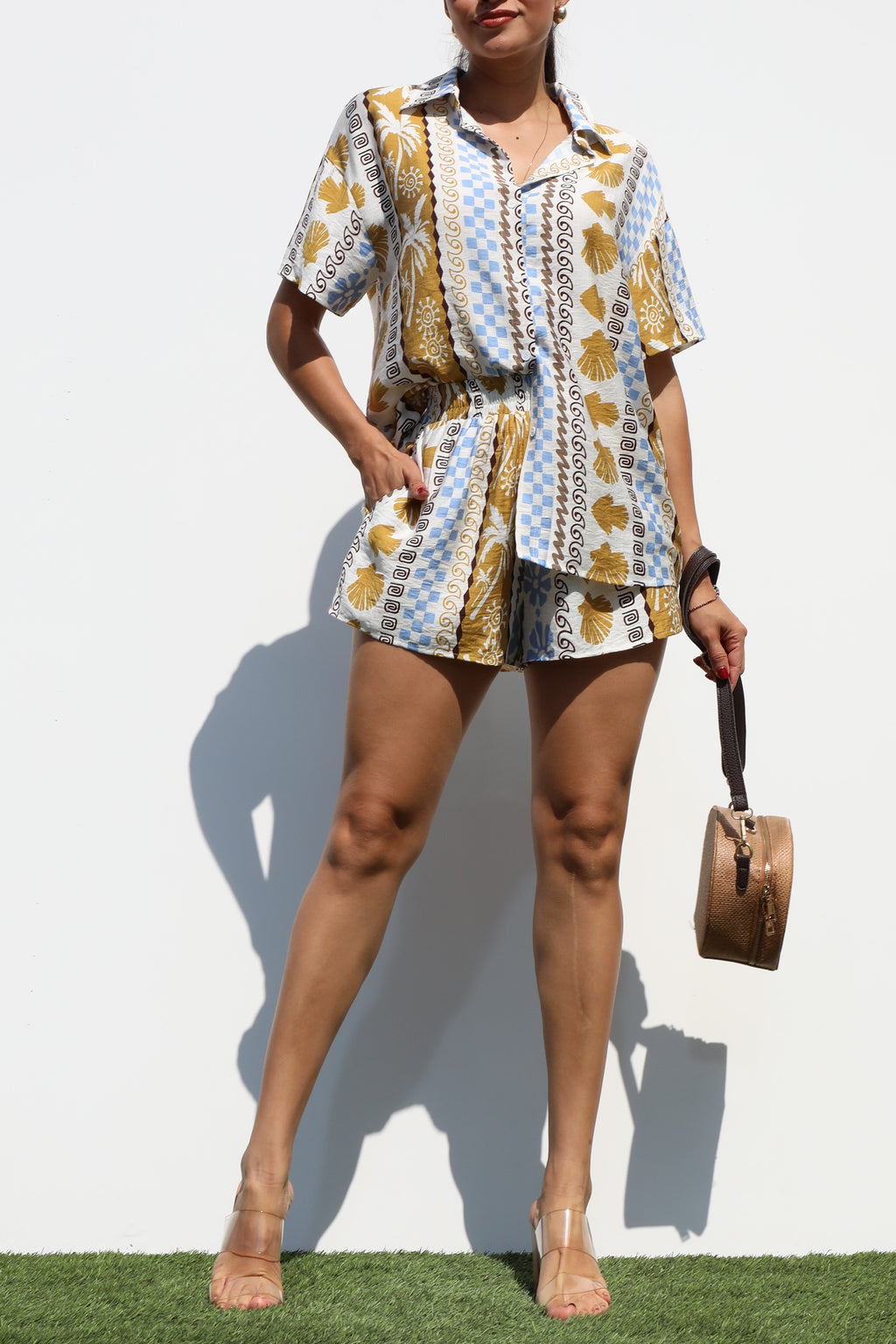 DD7343, LOOSE FIT SHIRT AND PANT SET