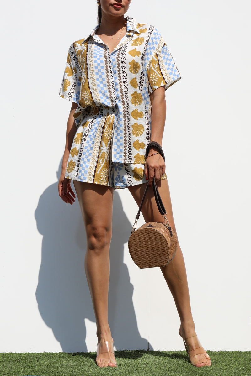 DD7343, LOOSE FIT SHIRT AND PANT SET