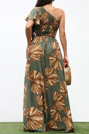 DD7338, SMOCKED TOP WOVEN MAXI DRESS