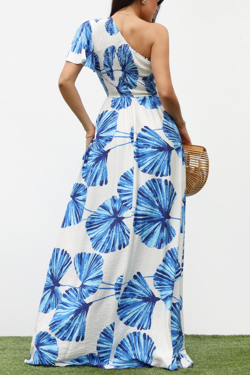 DD7338, SMOCKED TOP WOVEN MAXI DRESS