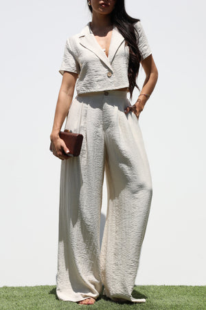 DD8159, BUTTON DOWN JK AND PANTS SET