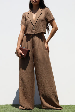 DD8159, BUTTON DOWN JK AND PANTS SET