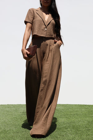 DD8159, BUTTON DOWN JK AND PANTS SET