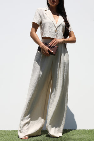 DD8159, BUTTON DOWN JK AND PANTS SET