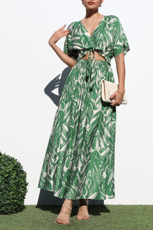 DD8275, PRINTED LOOSE FIT MIDI DRESS