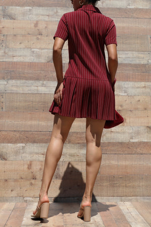 DD8645, Double Button Down Mini Dress